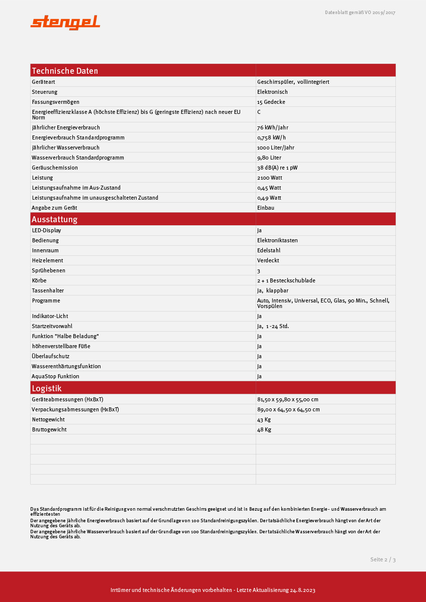 Dishwasher DB GS15-8FI