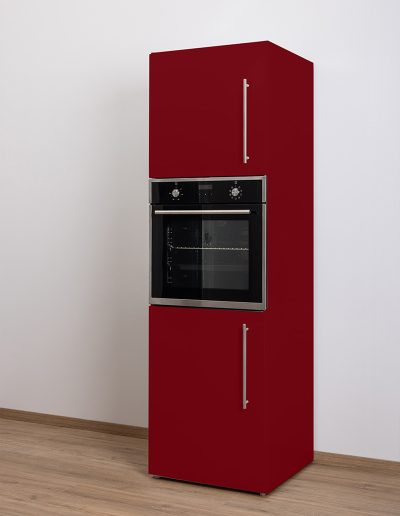 Larder cupbaord with oven, closed Bordeaux