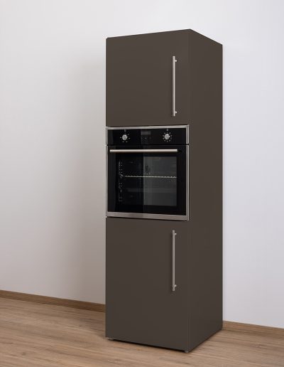 Larder cupbaord with oven, closed Mocha metallic