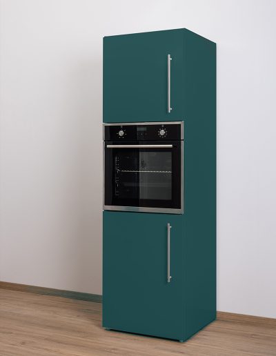 Larder cupbaord with oven, closed Teal