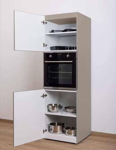 Larder cupbaord with oven, open Sand