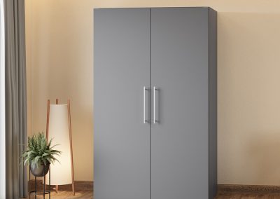 Cupboard Kitchen SKM 120 Grey closed