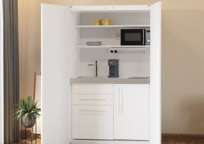 Cupboard Kitchen SKM 120 White offen